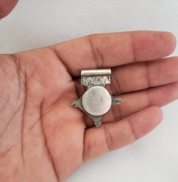 Amazigh Carpet Authentic Amazigh Carpet From The Atlas Mountains Amazigh Silver Talisman Necklace3